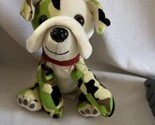 Peek-A-Boo Toys 7&quot; Plush Camouflage Bulldog With Red Collar - $7.91