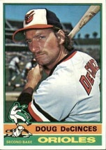 1976 Topps Doug DeCinces, Baltimore Orioles, Baseball Card #438 - Shift Error - £5.42 GBP