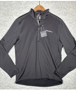Eddie Bauer Mens Sweatshirt Quarter Zip Pullover Gray Size S Activewear - $14.70