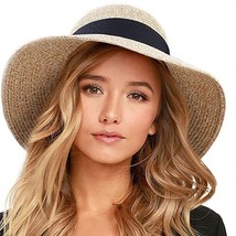 Sombrero El Sol Para Mujer Gorra Verano Protección UV Ala Ancha Paja La Playa - £23.95 GBP
