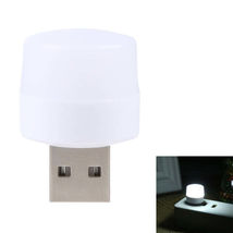 Mini luz noturna USB LED 100LM, Round Round / Luz branca - $2.44