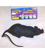 BLACK JUMBO GROWING RATS mice toys rodent items mouse large fake rat new - $88.42 MXN