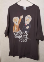 Muppets Statler &amp; Waldorf 2020 4XL Election Short Sleeve Brown Tshirt - £11.86 GBP