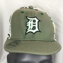 Detroit Tigers New Era Fitted 7 Hat Baseball Cap Unknown Autograph - £9.51 GBP