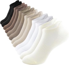 ACCFOD Womens Ankle Socks Athletic Running Low Cut Socks With Tab 6 Pairs - £15.65 GBP