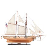 Ship Model Watercraft Traditional Antique Harvey Boats Sailing Linen Woo... - £562.14 GBP