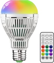 Sansi Rgb Led Color Changing Light Bulb With Remote Control, 2000Lm 120W - $51.94