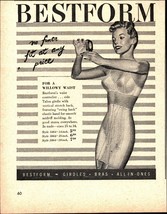 1947 BESTFORM Bra Girdle Print Ad  Vintage 1940s Underwear d1 - £19.27 GBP
