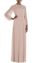 NWT Dessy Collection Sz 16-R Toasted Sugar Long Sleeve Evening Gown. $26... - £108.75 GBP