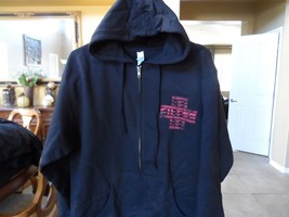Filtro - Cremallera Completa 2-Sided Sudadera Negra con Capucha / Elásti... - $34.66