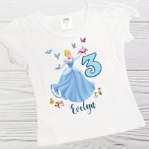 Princess Cinderella Birthday shirt Personalized girls shirts Cinderella ... - £15.85 GBP+