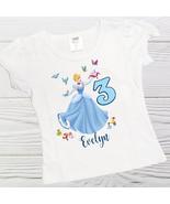 Princess Cinderella Birthday shirt Personalized girls shirts Cinderella shirt - $19.95 - $21.95