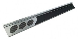 1997-2004 Corvette Sill Covers Altec Chrome With Carbon Fiber Inlay Pair - $158.35