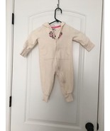 1pc OshKosh B&#39;Gosh Baby Girls Floral Romper Sweat Jumsuit Beige 18 Months  - $49.47