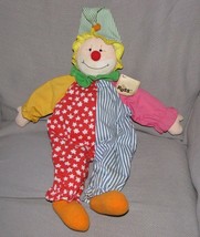 RUSS CHUCKLES CLOWN STRIPE STAR MULTI COLOR STUFFED PLUSH CLOTH DOLL TOY... - £47.36 GBP