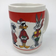 Loony Tunes Christmas Character Coffee Mug Cup Taz Pepe Bugs Daffy Marvin RARE - £22.81 GBP