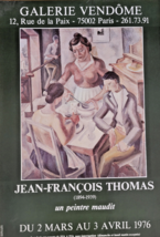 JEAN-FRANCOIS Thomas - Original Exhibition Poster - Gallery Vendome Paris -19... - £104.71 GBP