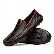 Alba Kango Slip On Classic Shoes Crocodile Skin Tabac image 2