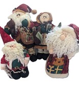 Vintage Christmas Holiday Primitive Santa Mrs Claus Dolls - $9.96+