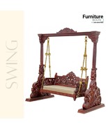 Furniture BoutiQ Handcarved Solid Wood Swing | Indian Wooden Swing | Ind... - £5,576.55 GBP