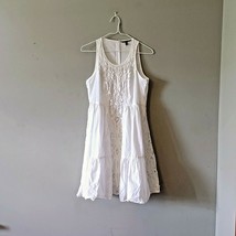 Victoria&#39;s Secret Dress White Women Crochet Sleeveless Size 4 Zip Back L... - £22.75 GBP