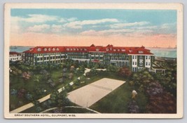 Postcard Great Southern Hotel Gulfport Mississippi Curt Teich Co. - £5.25 GBP