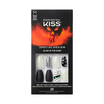 KISS Special Design Glow-In-The-Dark Halloween Fake Nails - Howling For ... - $219.85 MXN