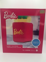 Barbie Hot Pink 6 Can Personal Mini Fridge Thermoelectric Cooler 4L New ... - $32.97