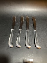 Rogers Jefferson Manor Set of 4 Pistal 9 1/4&quot; Blunt Knives Stainless Fla... - $14.84