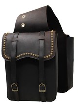 Challenger Western Horse Trail Riding Saddle Leather Cantle Saddle Bag 1... - $59.39