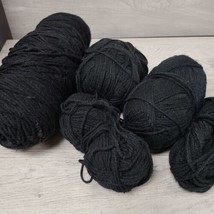 Yarn Mixed Lot of Black Craft Crochet Knitting  - $8.00