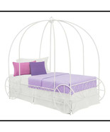 Fairytale Kids Twin Metal Carriage Bed Frame, White Toddler Children'S Kids Kids - $293.99 - $398.99
