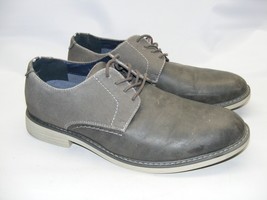 IZOD Men&#39;s 9.5 M Gray Memory Foam Lace Up Classic Oxford  Dress Shoes 82110 - $29.95