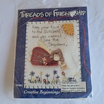 Vtg Threads Of Friendship Felt Stitchery Kit Keep Your Face To The Sunshine Nip - £3.94 GBP