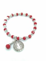 St. Saint benedict bracelet Pulsera De Medalla San Benito Cross Crucifix... - £11.07 GBP