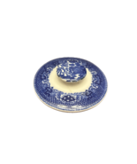 Blue Willow Sugar Bowl Replacement Lid Only 3 1/2 Inches Diameter Vintag... - £13.79 GBP