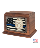 Large/Adult 210 Cubic Inches 3D Art Fallen Officer Wooden Funeral Cremat... - $10,717.16 MXN