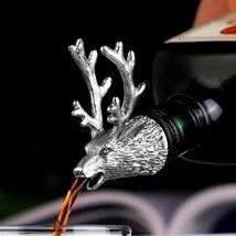 Jagermeister Wine Dispenser Zinc Alloy Deer Elk Lion Head Pourer Silver Bar Ac - £8.35 GBP