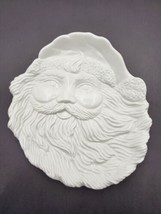 Mikasa Santa&#39;s Cookie Plate White Fine Porcelain &amp; Gold Trim Holiday Ele... - $17.75