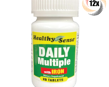12x Bottles Healthy Sense Daily Multiple With Iron Diet Tablets | 20 Per... - $23.60