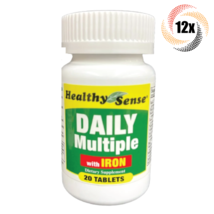 12x Bottles Healthy Sense Daily Multiple With Iron Diet Tablets | 20 Per Bottle - £18.86 GBP