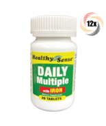 12x Bottles Healthy Sense Daily Multiple With Iron Diet Tablets | 20 Per... - $24.09