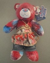BaB Beary Cherry Blizzard Retired Tie Dye Plush 16&quot; Dairy Queen DQ Build-A-Bear - £24.74 GBP
