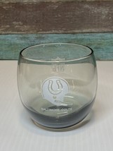 Vintage 1970&#39;s NFL Baltimore Colts Football Smoked Glass Whiskey Low Bal... - £4.73 GBP