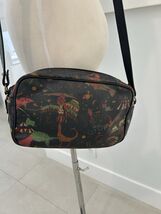 Piero Guidi Magic Circus Dark Navy? Coated  Canvas Leather Trimmed Cross... - $69.30