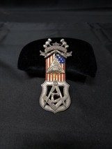 1923 Jr. O.U.A.M Order United American Mechanics Medal STERLING SILVER 4... - $63.81 CAD