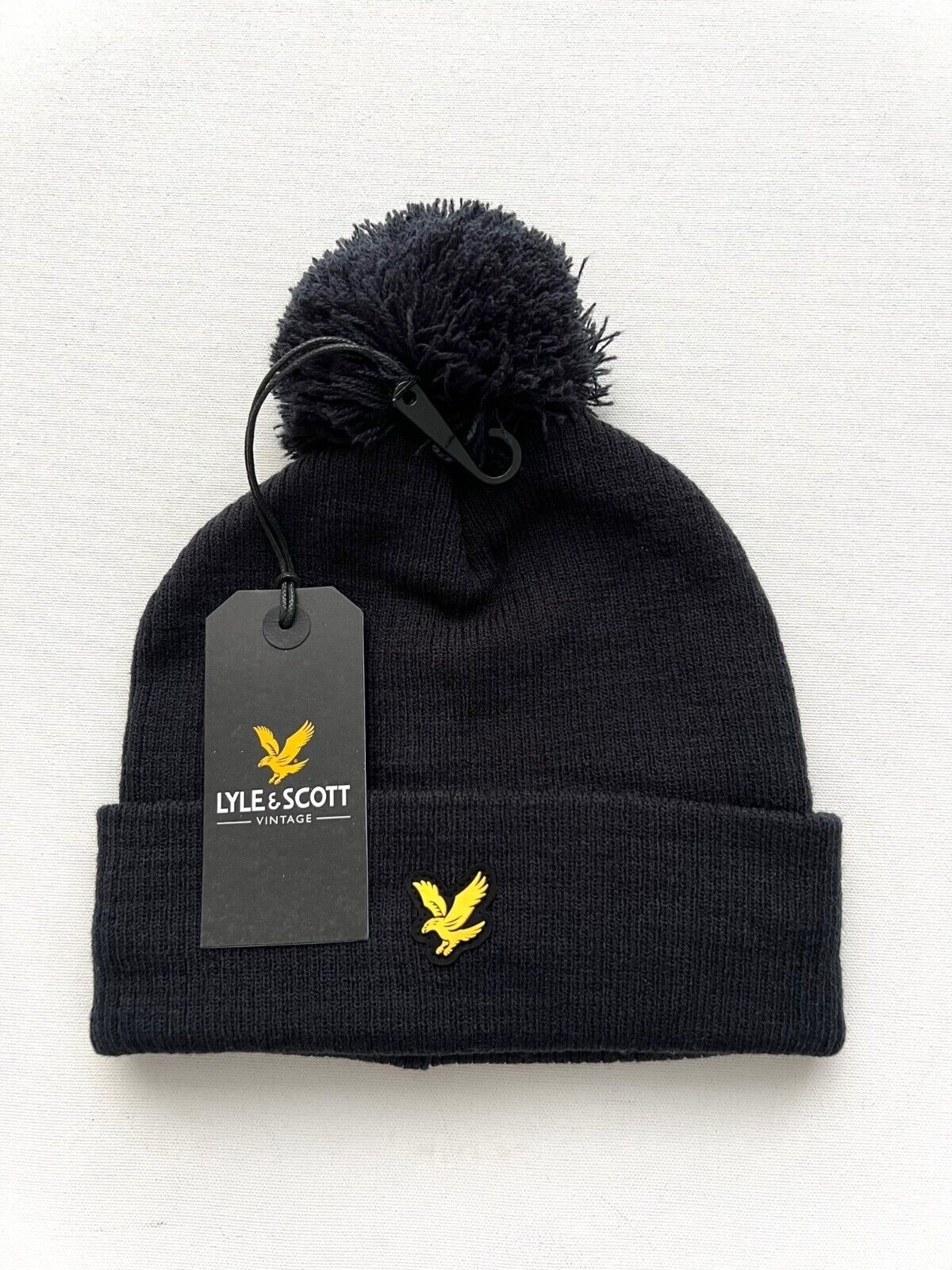 Primary image for Lyle & Scott Vintage Knit Pom Rib Beanie Navy