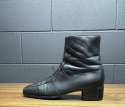 Vintage Biltrite Black Leather Square Toe Beatle Ankle Boots Men’s Sz 10 - £51.92 GBP