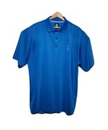 FootJoy Men&#39;s Golf Polo Shirt Performance Stretch Blue Size L Club Logo ... - £15.57 GBP