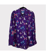 WRANGLER Vintage Purple Western Cotton Button Down Shirt Size XL Southwe... - $104.31 CAD